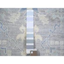 Load image into Gallery viewer, 3&#39;10&quot;x6&#39; Silver Gray, Stone Washed Peshawar Faded Out, Soft Wool Hand Knotted, Oriental Rug FWR438702