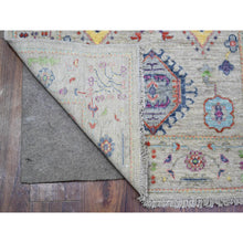 Load image into Gallery viewer, 3&#39;x4&#39;10&quot; Beige, Finer Peshawar with Karajeh Design, Dense Weave Vegetable Dyes, Pure Wool Hand Knotted, Oriental Rug FWR438786