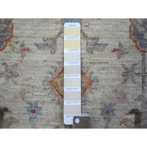 6'x9' Beige, Dense Weave Vegetable Dyes, Extra Soft Wool Hand Knotted, Finer Peshawar with Karajeh Design, Oriental Rug FWR438858