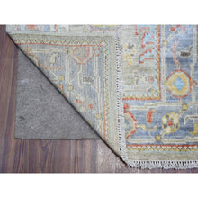 Load image into Gallery viewer, 2&#39;4&quot;x19&#39;8&quot; Cloud Gray, Natural Wool Hand Knotted, Afghan Angora Oushak with All Over Design Vegetable Dyes, XL Runner Oriental Rug FWR439050