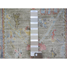Load image into Gallery viewer, 2&#39;4&quot;x19&#39;8&quot; Cloud Gray, Natural Wool Hand Knotted, Afghan Angora Oushak with All Over Design Vegetable Dyes, XL Runner Oriental Rug FWR439050