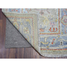 Load image into Gallery viewer, 2&#39;6&quot;x19&#39;8&quot; Sage Gray, Afghan Angora Oushak with Vegetable Dyes, Organic Wool Hand Knotted, XL Runner Oriental Rug FWR439074