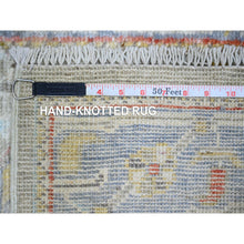 Load image into Gallery viewer, 2&#39;6&quot;x19&#39;8&quot; Sage Gray, Afghan Angora Oushak with Vegetable Dyes, Organic Wool Hand Knotted, XL Runner Oriental Rug FWR439074