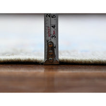 Load image into Gallery viewer, 8&#39;1&quot;x10&#39;8&quot; Taupe, Afghan Angora Oushak with Colorful Motifs Natural Dyes, Extra Soft Wool Hand Knotted, Oriental Rug FWR439128