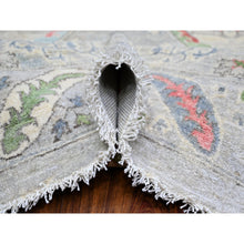 Load image into Gallery viewer, 8&#39;1&quot;x9&#39;3&quot; Tan Color, Finer Peshawar with Uzbek Suzani Design, Densely Woven Natural Dyes, Pure Wool Hand Knotted, Oriental Rug FWR439476