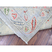 Load image into Gallery viewer, 8&#39;1&quot;x9&#39;3&quot; Tan Color, Finer Peshawar with Uzbek Suzani Design, Densely Woven Natural Dyes, Pure Wool Hand Knotted, Oriental Rug FWR439476