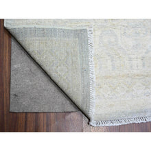 Load image into Gallery viewer, 11&#39;9&quot;x14&#39;3&quot; Ice Gray, Natural Wool Hand Knotted, White Wash Peshawar with All Over Medallions Heavily Washed, Oversized Oriental Rug FWR439680