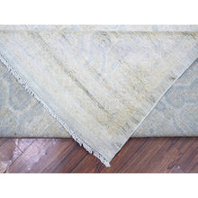 Load image into Gallery viewer, 11&#39;9&quot;x14&#39;3&quot; Ice Gray, Natural Wool Hand Knotted, White Wash Peshawar with All Over Medallions Heavily Washed, Oversized Oriental Rug FWR439680