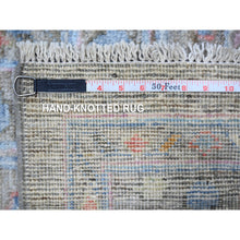 Load image into Gallery viewer, 12&#39;x12&#39; Taupe, Afghan Angora Oushak with Geometric Leaf Design, Vegetable Dyes, Pure Wool, Hand Knotted Square Oriental Rug FWR439710