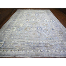 Load image into Gallery viewer, 12&#39;x15&#39;6&quot; Cadet Gray, Hand Knotted Afghan Angora Oushak with Soft Colors, Vegetable Dyes Soft Wool, Oversized Oriental Rug FWR440682