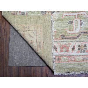 13'10"x19'8" Gin Green, Afghan Angora Oushak Natural Dyes, Extra Soft Wool Hand Knotted, Oversized Oriental Rug FWR440688