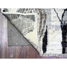 Load image into Gallery viewer, 2&#39;7&quot;x9&#39;9&quot; Ivory, Boujaad Moroccan Berber Design Vegetable Dyes, Organic Wool Hand Knotted, Runner Oriental Rug FWR440934