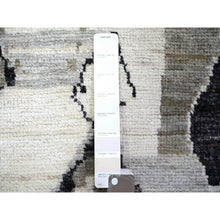 Load image into Gallery viewer, 2&#39;7&quot;x9&#39;9&quot; Ivory, Boujaad Moroccan Berber Design Vegetable Dyes, Organic Wool Hand Knotted, Runner Oriental Rug FWR440934