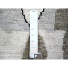Load image into Gallery viewer, 7&#39;4&quot;x9&#39;6&quot; Ivory, Natural Dyes Velvety Wool, Hand Knotted Beni Ourain Moroccan Berber Design, Oriental Rug FWR440952
