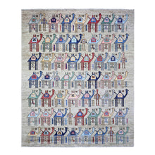 Load image into Gallery viewer, 8&#39;2&quot;x9&#39;9&quot; Beige, Anatolian Village Inspired with All Over Camel Figurines Natural Dyes, Pure Wool Hand Knotted, Oriental Rug FWR441156