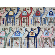 Load image into Gallery viewer, 8&#39;2&quot;x9&#39;9&quot; Beige, Anatolian Village Inspired with All Over Camel Figurines Natural Dyes, Pure Wool Hand Knotted, Oriental Rug FWR441156