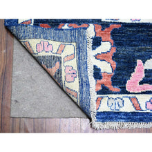 Load image into Gallery viewer, 10&#39;2&quot;x10&#39;2&quot; Sapphire Blue, Afghan Angora Oushak with Pop of Colors Natural Dyes, Extra Soft Wool Hand Knotted, Square Oriental Rug FWR441522