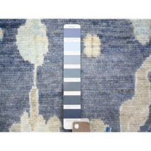 Load image into Gallery viewer, 10&#39;2&quot;x13&#39;7&quot; Glaucous Blue, Afghan Angora Oushak with Floral Pattern, Natural Dyes, Soft Wool Hand Knotted, Oriental Rug FWR441540
