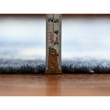 Load image into Gallery viewer, 10&#39;2&quot;x13&#39;7&quot; Glaucous Blue, Afghan Angora Oushak with Floral Pattern, Natural Dyes, Soft Wool Hand Knotted, Oriental Rug FWR441540