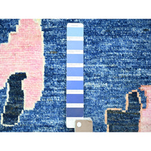 Load image into Gallery viewer, 10&#39;x13&#39;9&quot; Sapphire Blue, 100% Wool Hand Knotted, Afghan Angora Oushak with Pop Of Colors Natural Dyes, Oriental Rug FWR441576