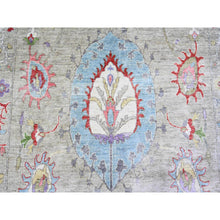 Load image into Gallery viewer, 10&#39;1&quot;x13&#39;8&quot; Tan Color, Finer Peshawar with Uzbek Suzani Design Densely Woven Natural Dyes, 100% Wool Hand Knotted, Oriental Rug FWR442080
