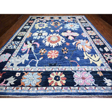 Load image into Gallery viewer, 12&#39;x15&#39;2&quot; Sapphire Blue, Natural Dyes Pure Wool, Hand Knotted Afghan Angora Oushak with Pop of Color, Oversized Oriental Rug FWR442206