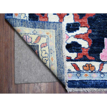 Load image into Gallery viewer, 12&#39;x15&#39;2&quot; Sapphire Blue, Natural Dyes Pure Wool, Hand Knotted Afghan Angora Oushak with Pop of Color, Oversized Oriental Rug FWR442206
