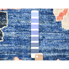 Load image into Gallery viewer, 12&#39;x15&#39;2&quot; Sapphire Blue, Natural Dyes Pure Wool, Hand Knotted Afghan Angora Oushak with Pop of Color, Oversized Oriental Rug FWR442206