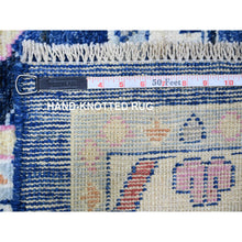 Load image into Gallery viewer, 12&#39;x15&#39;2&quot; Sapphire Blue, Natural Dyes Pure Wool, Hand Knotted Afghan Angora Oushak with Pop of Color, Oversized Oriental Rug FWR442206