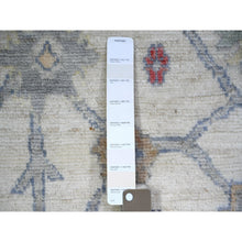 Load image into Gallery viewer, 6&#39;1&quot;x9&#39;4&quot; Ivory, Hand Knotted Afghan Angora Oushak with All Over Design, Natural Dyes Extra Soft Wool, Oriental Rug FWR442218