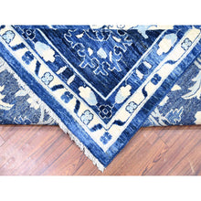 Load image into Gallery viewer, 11&#39;8&quot;x14&#39;4&quot; Sapphire Blue, 100% Wool Hand Knotted, Natural Dyes Finer Peshawar with Pop Of Colors, Oversized Oriental Rug FWR442296