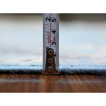 Load image into Gallery viewer, 3&#39;10&quot;x5&#39;7&quot; Argentina Blue, Afghan Angora Oushak with Soft Colors Natural Dyes, Pure Wool Hand Knotted, Oriental Rug FWR442518