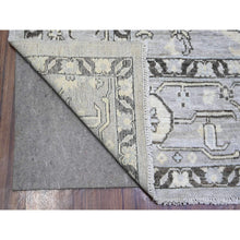 Load image into Gallery viewer, 8&#39;1&quot;x10&#39;10&quot; Silver Gray, Afghan Angora Oushak with All Over Pattern Natural Dyes, Soft Wool Hand Knotted, Oriental Rug FWR442596