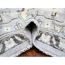 Load image into Gallery viewer, 8&#39;1&quot;x10&#39;10&quot; Silver Gray, Afghan Angora Oushak with All Over Pattern Natural Dyes, Soft Wool Hand Knotted, Oriental Rug FWR442596