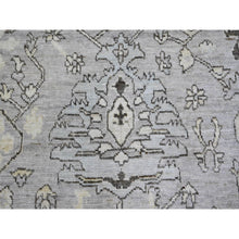 Load image into Gallery viewer, 8&#39;1&quot;x10&#39;10&quot; Silver Gray, Afghan Angora Oushak with All Over Pattern Natural Dyes, Soft Wool Hand Knotted, Oriental Rug FWR442596