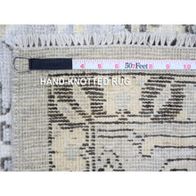 Load image into Gallery viewer, 8&#39;1&quot;x10&#39;10&quot; Silver Gray, Afghan Angora Oushak with All Over Pattern Natural Dyes, Soft Wool Hand Knotted, Oriental Rug FWR442596