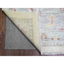 Load image into Gallery viewer, 13&#39;10&quot;x19&#39; Ivory, Natural Dyes Afghan Angora Oushak with Soft Colors, Pure Wool Hand Knotted, Oversized Oriental Rug FWR442782