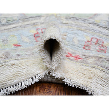 Load image into Gallery viewer, 13&#39;10&quot;x19&#39; Ivory, Natural Dyes Afghan Angora Oushak with Soft Colors, Pure Wool Hand Knotted, Oversized Oriental Rug FWR442782