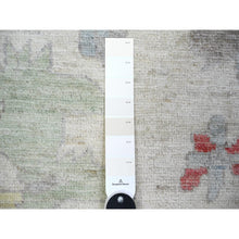 Load image into Gallery viewer, 13&#39;10&quot;x19&#39; Ivory, Natural Dyes Afghan Angora Oushak with Soft Colors, Pure Wool Hand Knotted, Oversized Oriental Rug FWR442782