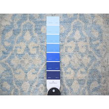 Load image into Gallery viewer, 2&#39;5&quot;x18&#39;10&quot; Columbia Blue, 100% Wool Hand Knotted, Natural Dyes Finer Peshawar with Faded Colors, XL Runner Oriental Rug FWR442848