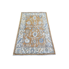 Load image into Gallery viewer, 3&#39;2&quot;x5&#39;2&quot; Maple Syrup Brown, Afghan Angora Oushak with Soft Color, Natural Dyes, 100% Wool, Hand Knotted, Oriental Rug FWR443016