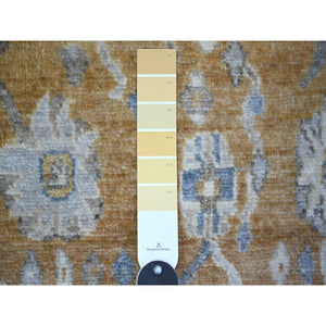 3'2"x5'2" Maple Syrup Brown, Afghan Angora Oushak with Soft Color, Natural Dyes, 100% Wool, Hand Knotted, Oriental Rug FWR443016