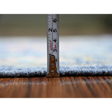 Load image into Gallery viewer, 2&#39;9&quot;x15&#39;8&quot; Admiral Blue, Afghan Angora Oushak with Colorful Motifs Natural Dyes, 100% Wool Hand Knotted, XL Runner Oriental Rug FWR443112