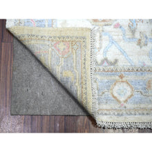 Load image into Gallery viewer, 2&#39;9&quot;x15&#39;10&quot; Beige, 100% Wool Hand Knotted, Afghan Angora Oushak with Soft Colors Natural Dyes, Runner Oriental Rug FWR443160
