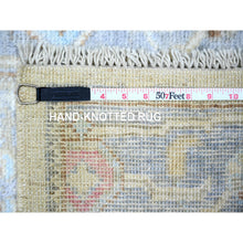 Load image into Gallery viewer, 2&#39;9&quot;x15&#39;10&quot; Beige, 100% Wool Hand Knotted, Afghan Angora Oushak with Soft Colors Natural Dyes, Runner Oriental Rug FWR443160
