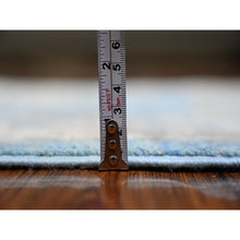 Load image into Gallery viewer, 2&#39;9&quot;x9&#39;9&quot; Berry Blue, Afghan Angora Oushak With Faded Colors, Natural Dyes, Soft Wool, Hand Knotted, Runner Oriental Rug FWR443268