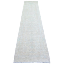 Load image into Gallery viewer, 2&#39;7&quot;x11&#39;3&quot; White Wash Peshawar with Faded Colors Vegetable Dyes, 100% Wool Hand Knotted, Runner Oriental Rug FWR443664