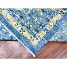 Load image into Gallery viewer, 11&#39;9&quot;x14&#39;4&quot; Steel Blue, Natural Dyes Finer Peshawar with Mamluk Design, Soft Wool Hand Knotted, Oversized Oriental Rug FWR443724