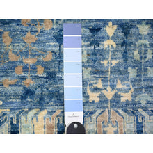 Load image into Gallery viewer, 11&#39;9&quot;x14&#39;4&quot; Steel Blue, Natural Dyes Finer Peshawar with Mamluk Design, Soft Wool Hand Knotted, Oversized Oriental Rug FWR443724
