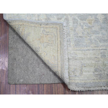 Load image into Gallery viewer, 2&#39;8&quot;x19&#39;2&quot; Ash Gray, Natural Dyes, 100% Wool, Hand Knotted, Afghan Angora Oushak with Faded Colors, XL Runner Oriental Rug FWR443952